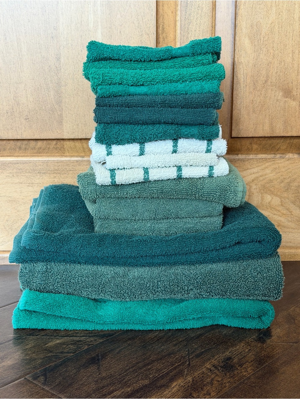 Bath towels and washcloths
